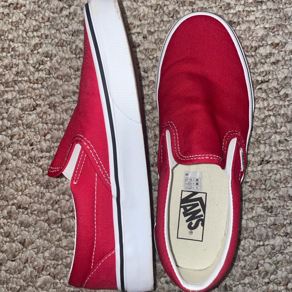 red slip on vans